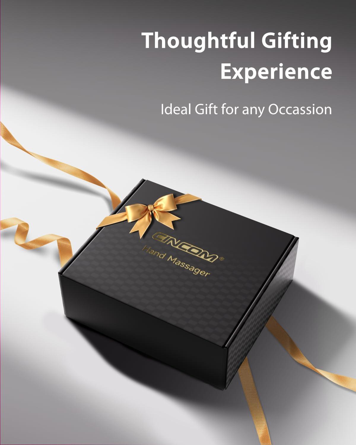 imageCINCOM Hand Massager with Heat and Compression Finger and Palm Massage Machine for Pain Relief Arthritis and Improved Circulation Gifts for Women Cordless and Rechargeable WhiteWhite