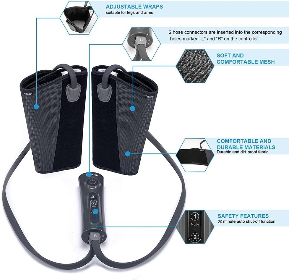 imageCINCOM Leg Massager for Circulation and Pain Relief Air Compression Calf Massager with 2 Modes 3 Intensities Helpful for RLS Edema and Muscles Relaxation Gifts