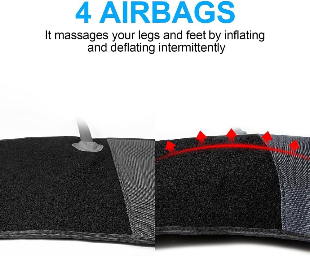 imageCINCOM Leg Massager for Circulation and Pain Relief Air Compression Calf Massager with 2 Modes 3 Intensities Helpful for RLS Edema and Muscles Relaxation Gifts