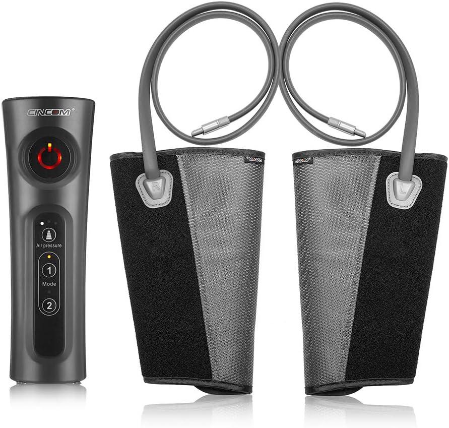 imageCINCOM Leg Massager for Circulation and Pain Relief Air Compression Calf Massager with 2 Modes 3 Intensities Helpful for RLS Edema and Muscles Relaxation Gifts