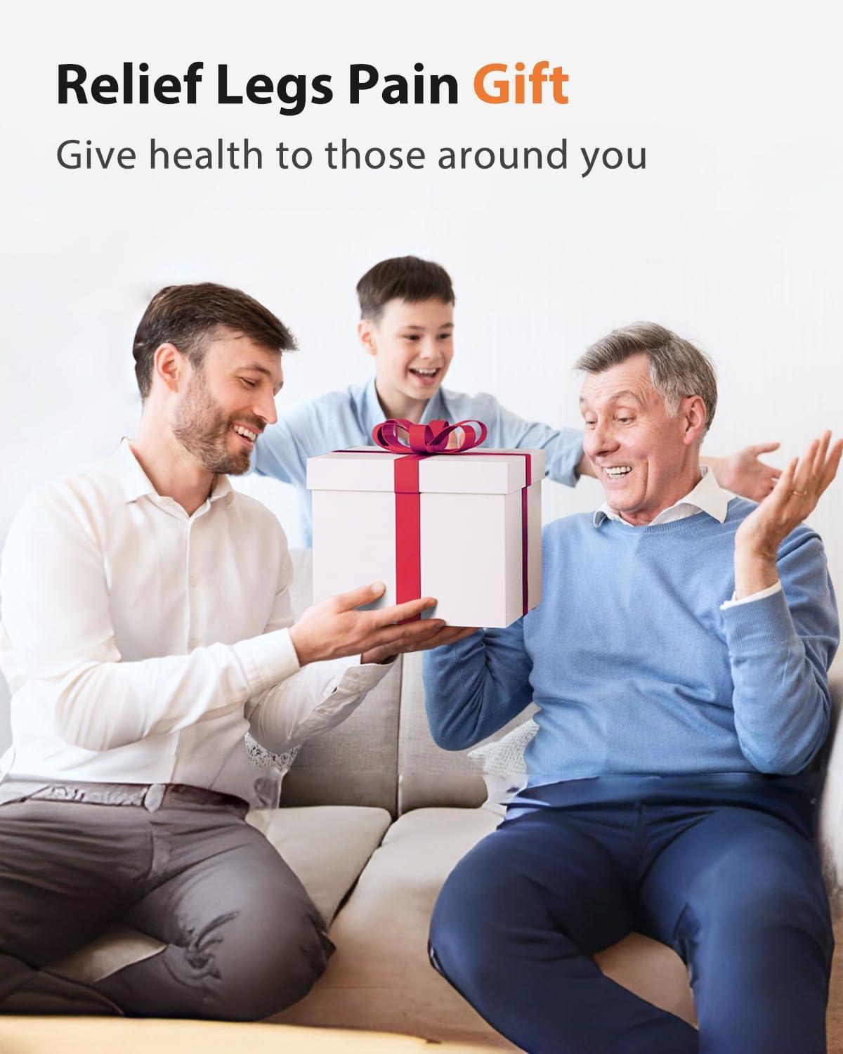 imageCINCOM Leg Massager with Heat and Compression Legs Massage for Circulation and Pain Relief Heating Calf Leg Air Compression Massager Help with Relief EdemaWarm