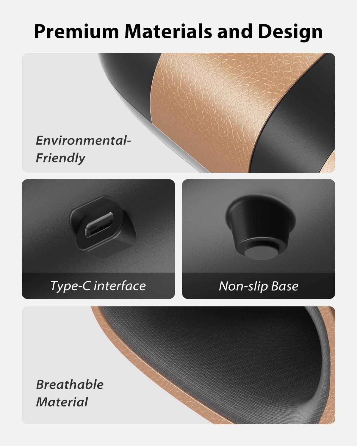 imageCINCOM Upgraded Hand Massager with Heat and Compression for Arthritis and Carpal Tunnel Cordless ampamp Rechargeable Gifts for Women Pearl White ampamp GoldBlack Gold