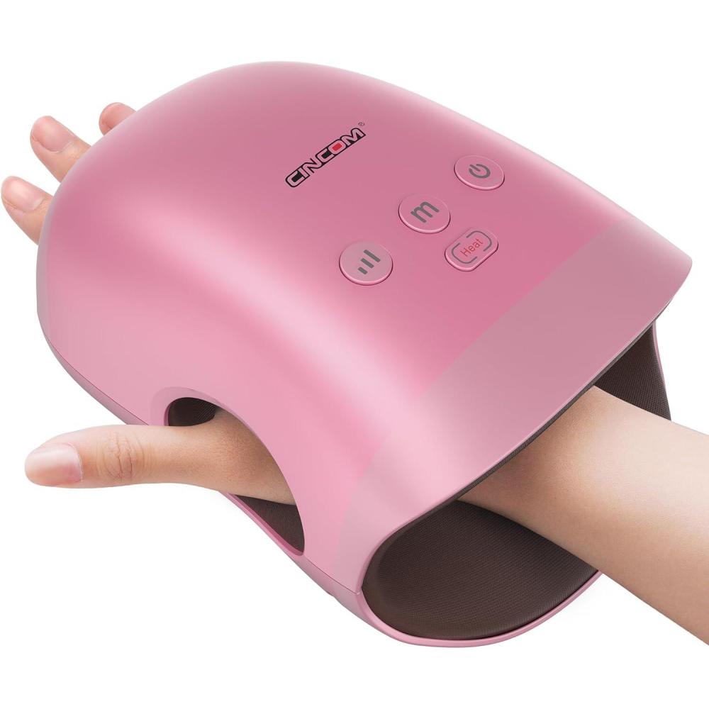 imageCINCOM Hand Massager  Cordless Hand Massager with Heat and Compression for Arthritis and Carpal Tunnel Gifts for WomenBlackRose