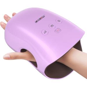 CINCOM Hand Massager – Cordless Hand Massager with Heat and Compression for Arthritis and Carpal Tunnel, Gifts for Women(Black)(Purple)