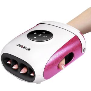 CINCOM Hand Massager with Heat and Compression, Finger and Palm Massage Machine for Pain Relief, Arthritis and Improved Circulation, Gifts for Women, Cordless and Rechargeable (White)(White)