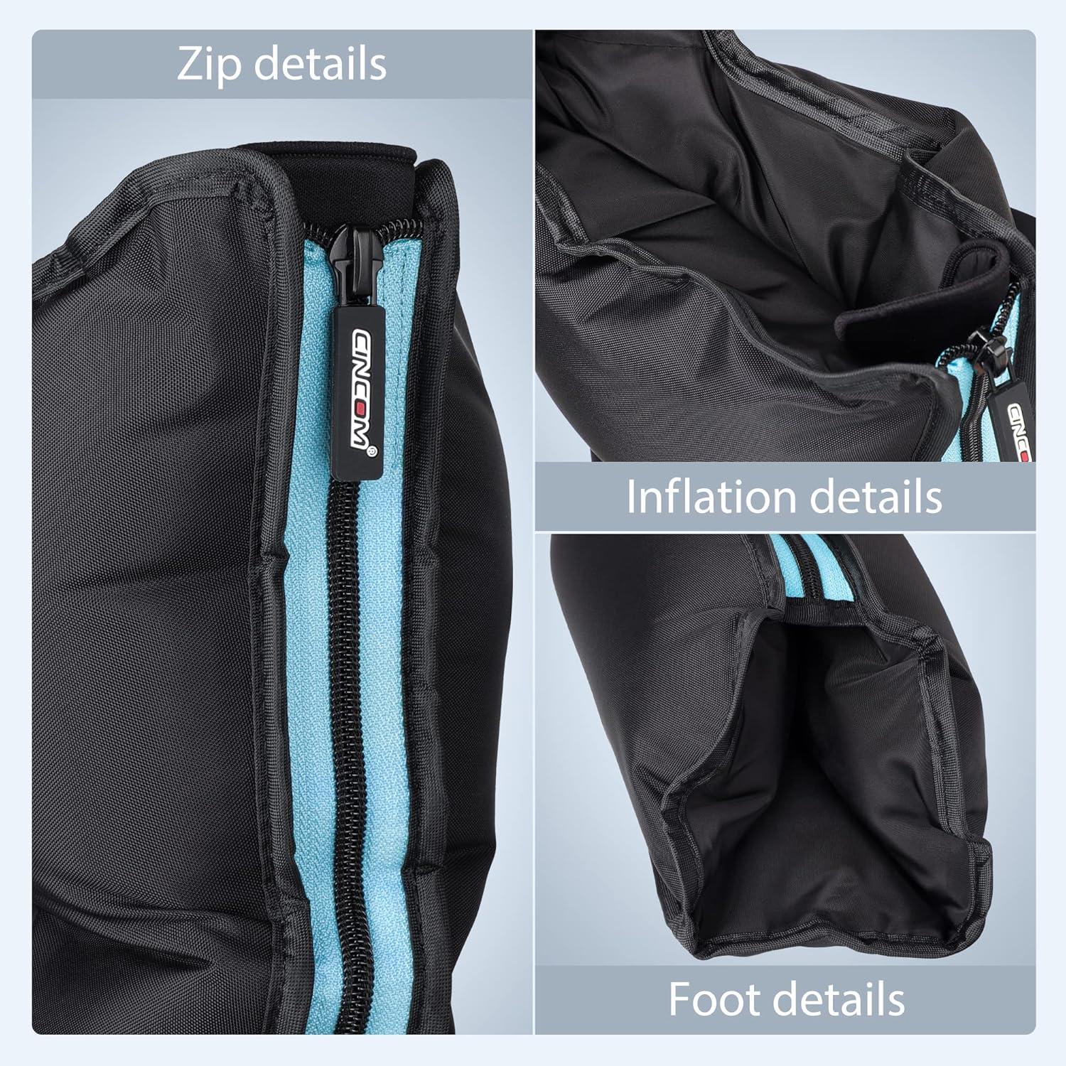 imageCINCOM Leg Massager with Heat and Compression Air Compression Boots for Leg Calf ampamp Foot Recovery Edema Relief FSAHSA Eligible