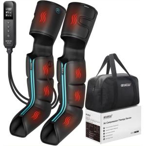 CINCOM Leg Massager with Heat and Compression, Air Compression Boots for Leg Calf & Foot Recovery, Edema Relief, FSA-HSA Eligible
