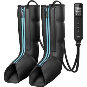 CINCOM Leg Massager for Circulation and Pain Relief, Air Compression Massager for Foot and Leg Helpful for Lymphedema Edema Restless and Relaxation Birthday Gift for Women Men(No-Heat)